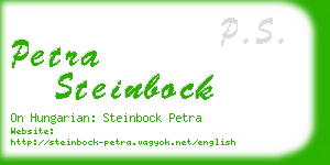 petra steinbock business card